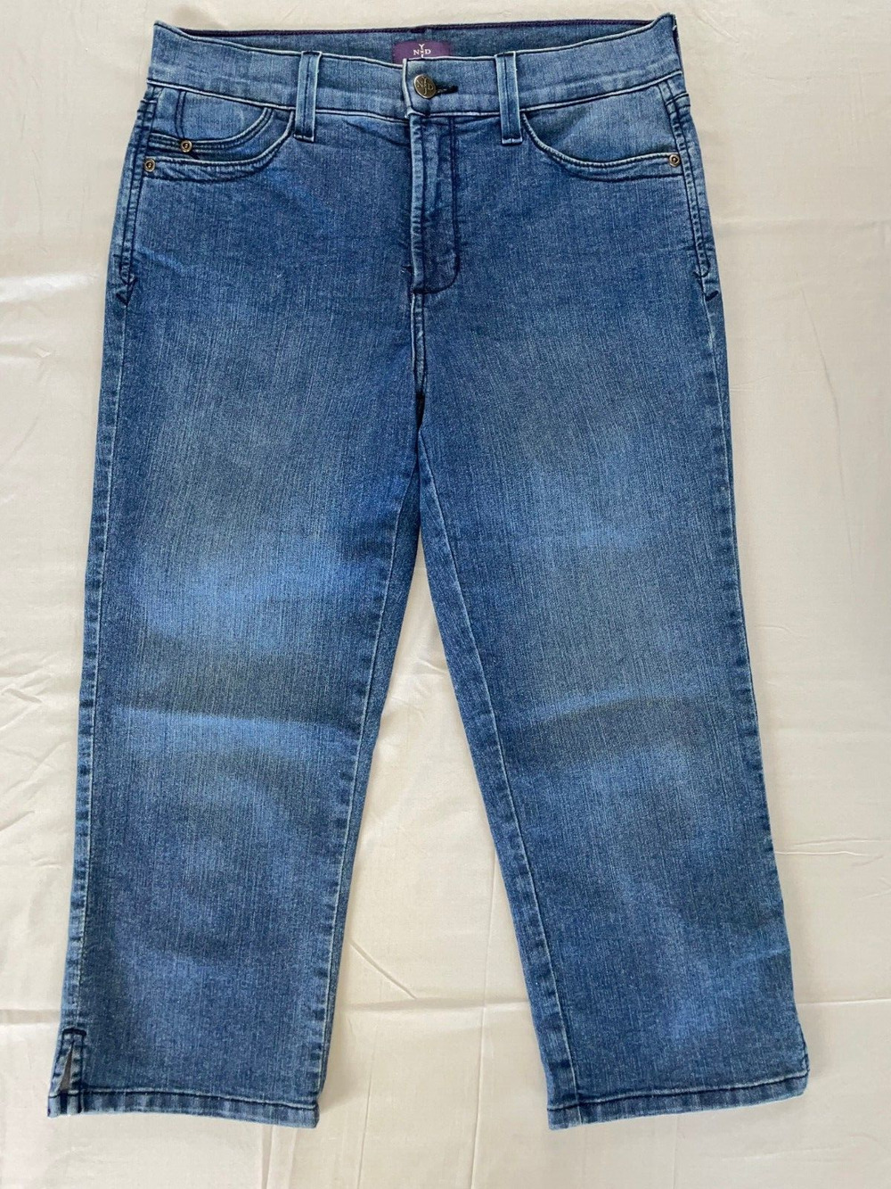 NYDJ Lift/Tuck 'Crop' Slimming 5-Pocket Stretch Denim Jeans. Women's 4, GUC!